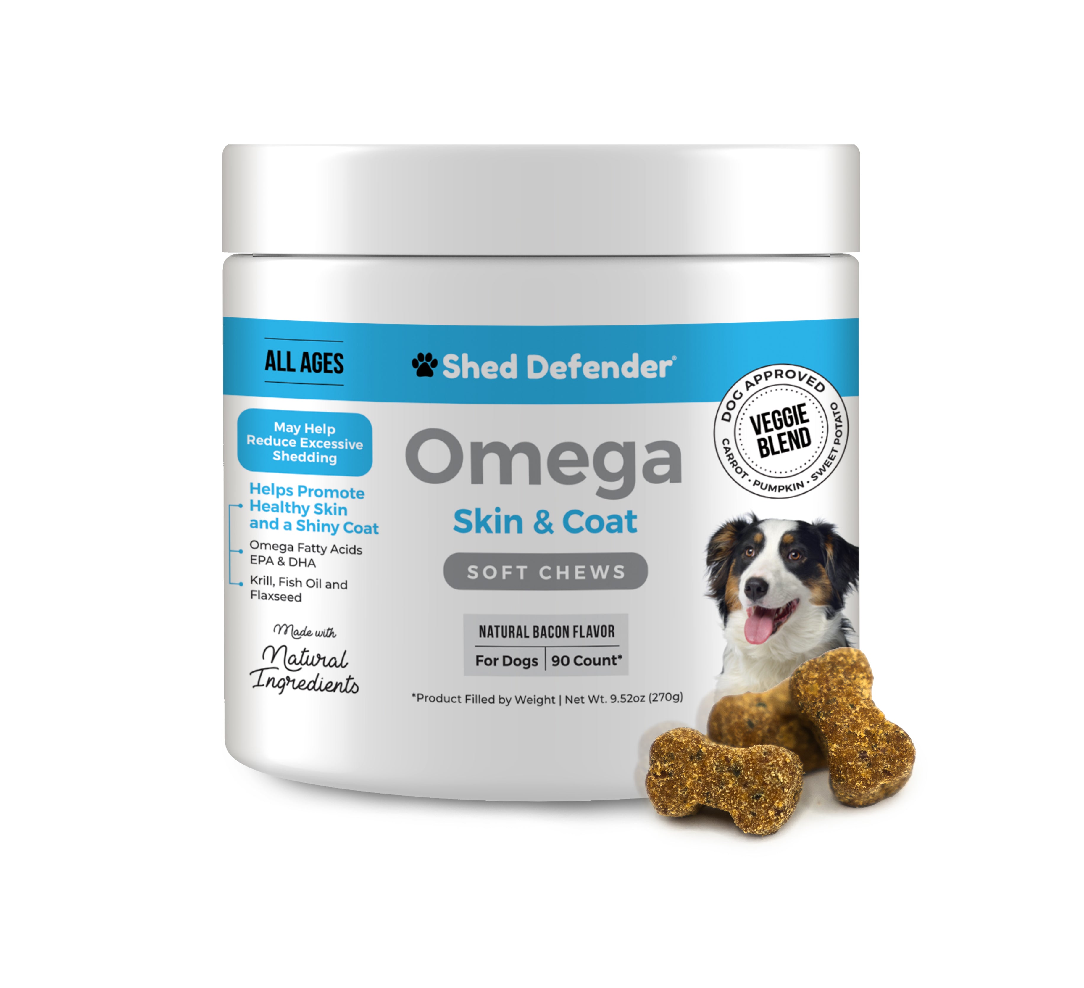 skin and coat shedding supplements for dogs